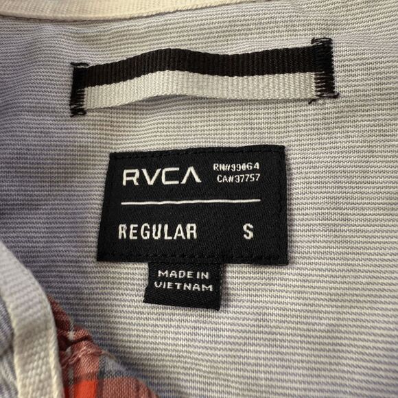 RVCA Men's Plaid Flannel Collared Long Sleeve Button Up Shirt Multicolor Small - Picture 4 of 7